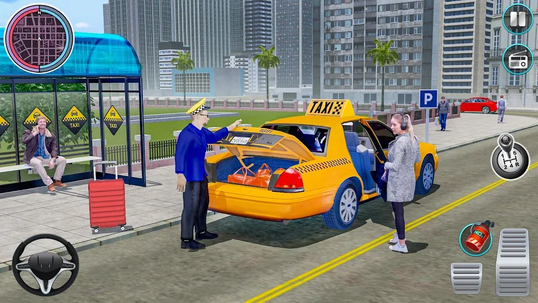 City Taxi Driving: Taxi Games МОД/Взлом [Много монет, Открытые уровни и Мега MOD] Screenshot 3