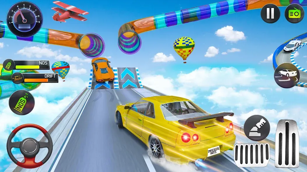 Mega Ramp Car Stunts Race Game МОД/Взлом [Много денег, Монет и Все открыто] Screenshot 2
