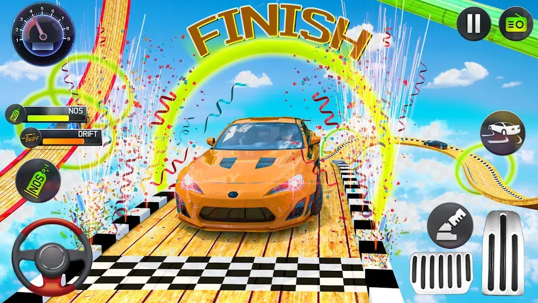 Mega Ramp Car Stunts Race Game МОД/Взлом [Много денег, Монет и Все открыто] Screenshot 4