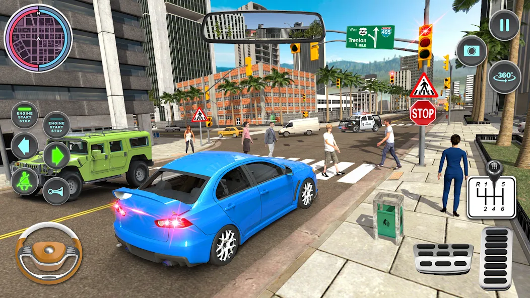 Modern Car Driving School Game МОД/Взлом [Много денег, Монет и Все открыто] Screenshot 3