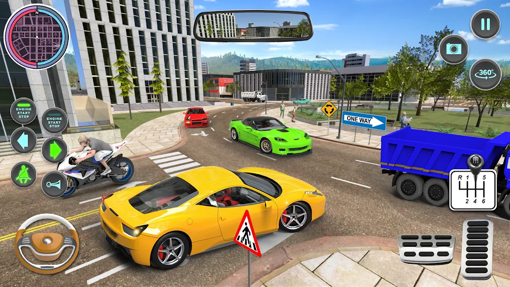 Modern Car Driving School Game МОД/Взлом [Много денег, Монет и Все открыто] Screenshot 4