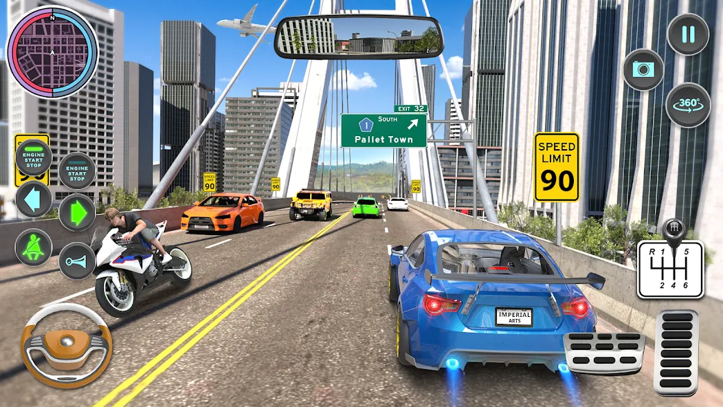 Modern Car Driving School Game МОД/Взлом [Много денег, Монет и Все открыто] Screenshot 5