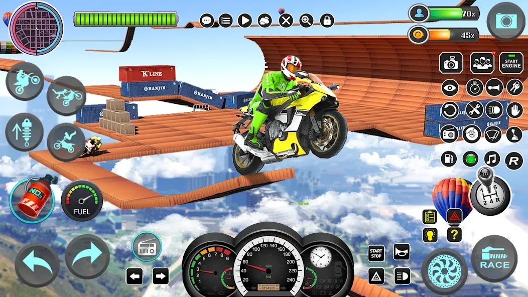 Mega Ramp Bike Stunts Games 3D МОД/Взлом [Много монет, Открытые уровни и Мега MOD] Screenshot 5