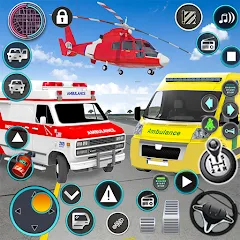 Скачать Взломанная Heli Ambulance Simulator Game на Андроид (Много денег)