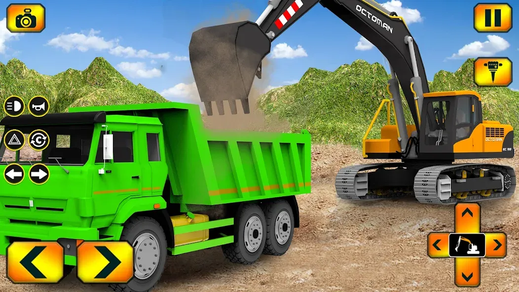 Sand Excavator Simulator Games МОД/Взлом [Меню, Бесконечные монеты и Открытые уровни] Screenshot 1