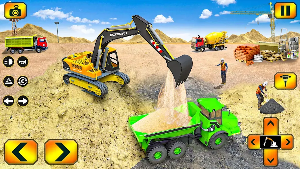 Sand Excavator Simulator Games МОД/Взлом [Меню, Бесконечные монеты и Открытые уровни] Screenshot 2