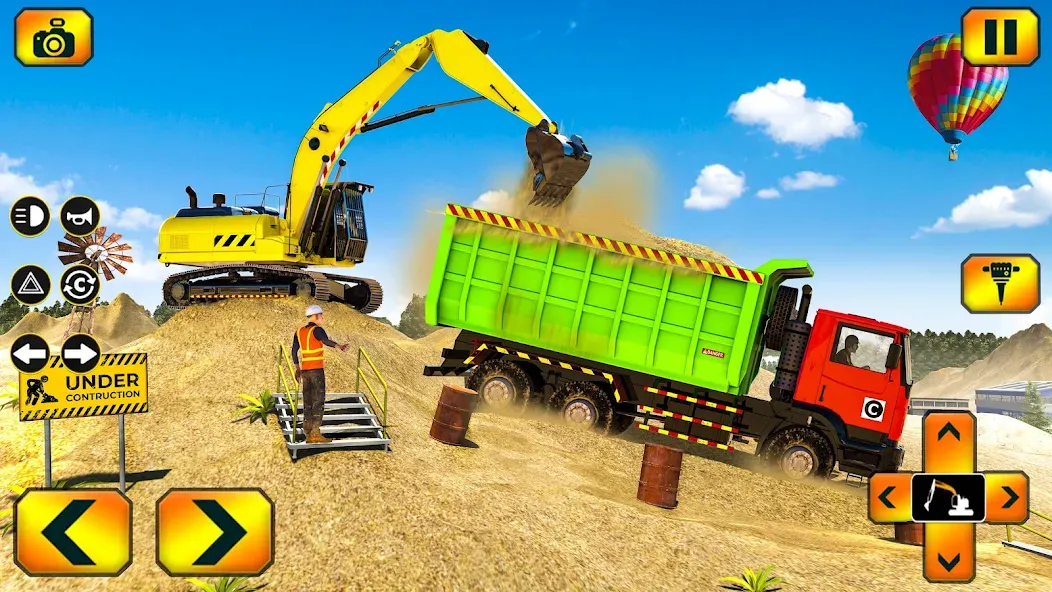 Sand Excavator Simulator Games МОД/Взлом [Меню, Бесконечные монеты и Открытые уровни] Screenshot 5