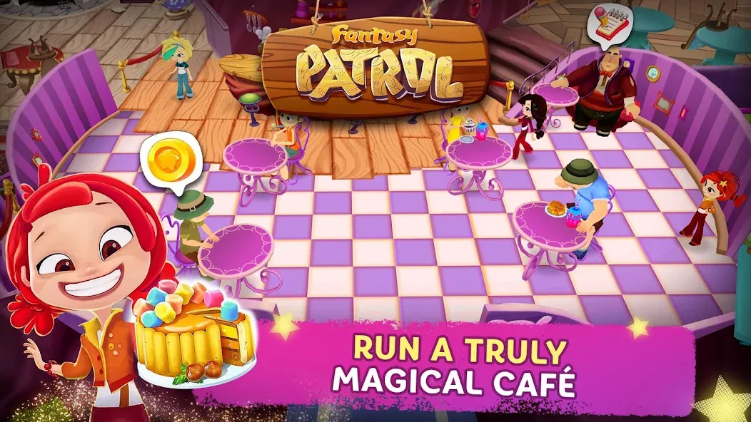 Fantasy Patrol: Cafe МОД/Взлом [Бесконечные деньги, Монеты и Мега MOD] Screenshot 1