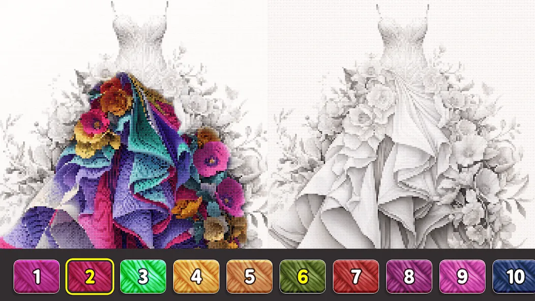 Cross Stitch: Color by Number МОД/Взлом [Много монет, Открытые уровни и Мега MOD] Screenshot 2