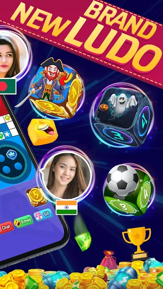 Online Ludo Game Multiplayer (Лудо Мастер Лудо Дайс Кинг) МОД/Взлом [Много монет, Открытые уровни и Мега MOD] Screenshot 5