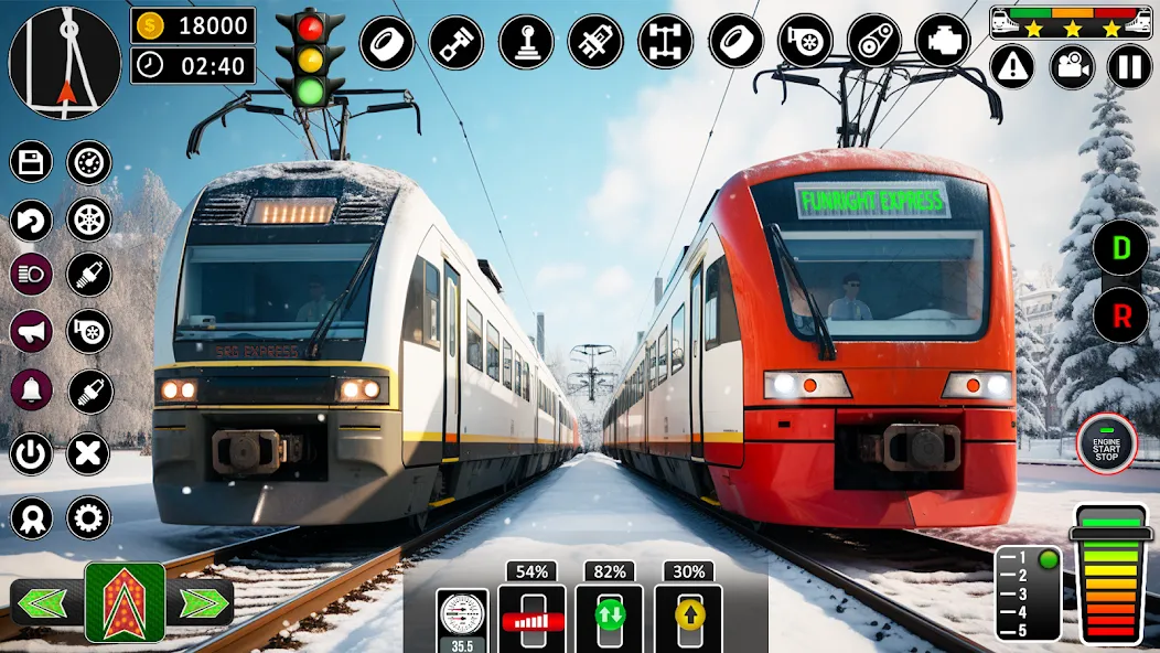 City Train Games Driver Sim 3D МОД/Взлом [Меню, Бесконечные монеты и Открытые уровни] Screenshot 2