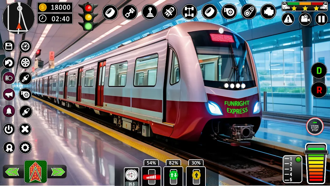 City Train Games Driver Sim 3D МОД/Взлом [Меню, Бесконечные монеты и Открытые уровни] Screenshot 5