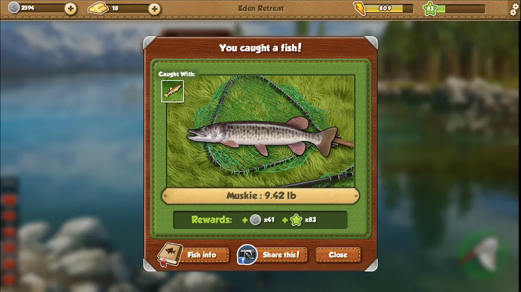 Fishing World (Фишинг Ворлд) МОД/Взлом [Деньги, Монеты и Меню MOD] Screenshot 2