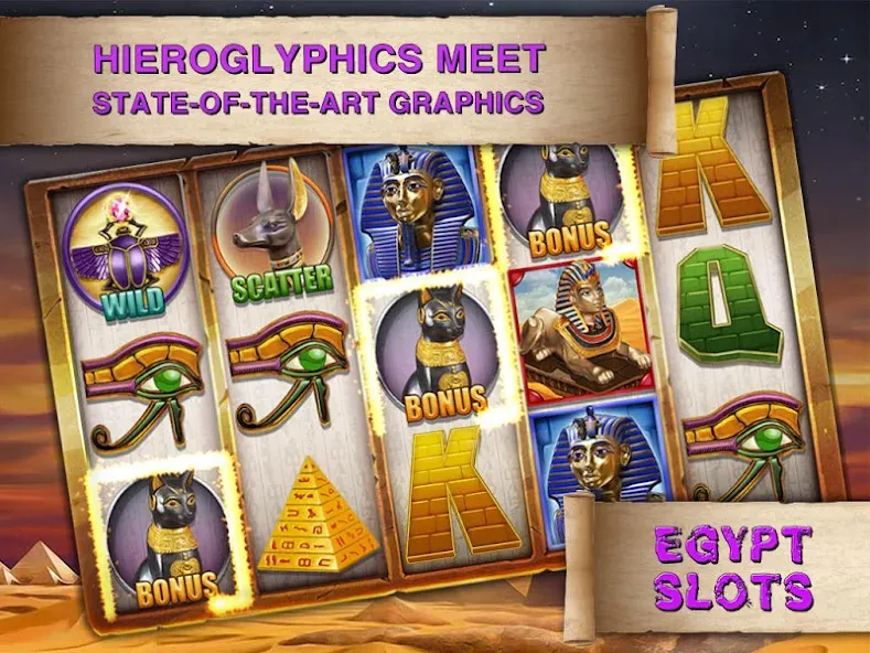 Egypt Slots Casino Machines (Египетские игровые автоматы казино) МОД/Взлом [Все открыто, Дополнительные деньги и Меню MOD] Screenshot 3