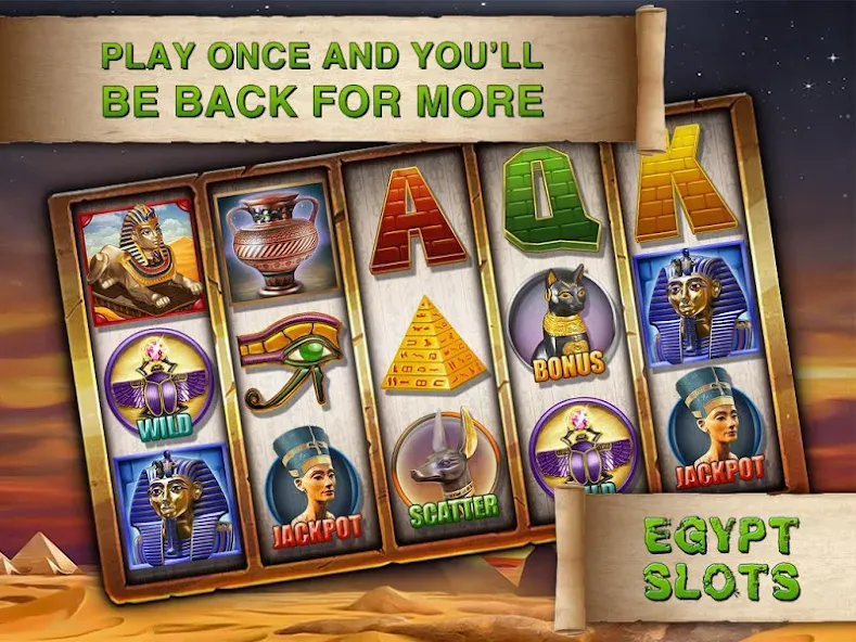 Egypt Slots Casino Machines (Египетские игровые автоматы казино) МОД/Взлом [Все открыто, Дополнительные деньги и Меню MOD] Screenshot 5