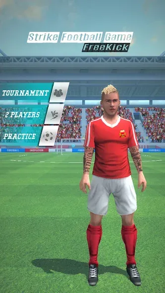 Strike Football Game FreeKick МОД/Взлом [Меню, Бесконечные монеты и Открытые уровни] Screenshot 1