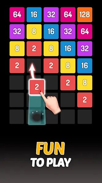 X2 Blocks - 2048 Number Game (Блоки) МОД/Взлом [Меню, Бесконечные монеты и Открытые уровни] Screenshot 1