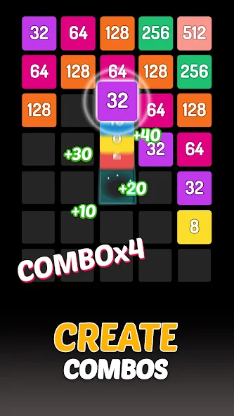 X2 Blocks - 2048 Number Game (Блоки) МОД/Взлом [Меню, Бесконечные монеты и Открытые уровни] Screenshot 3