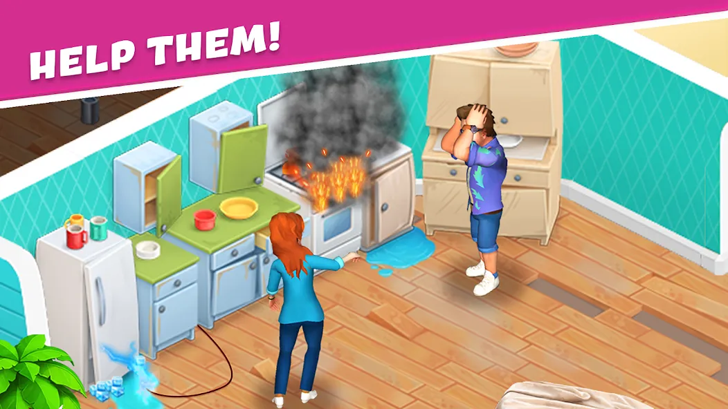 Open House: Match 3 puzzles (Открытый дом) МОД/Взлом [Много монет, Открытые уровни и Мега MOD] Screenshot 1