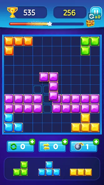 Block Puzzle - Gem Block (Блокпазл блокголоволомка) МОД/Взлом [Все открыто, Дополнительные деньги и Меню MOD] Screenshot 3