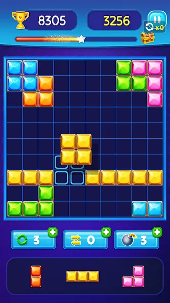 Block Puzzle - Gem Block (Блокпазл блокголоволомка) МОД/Взлом [Все открыто, Дополнительные деньги и Меню MOD] Screenshot 4