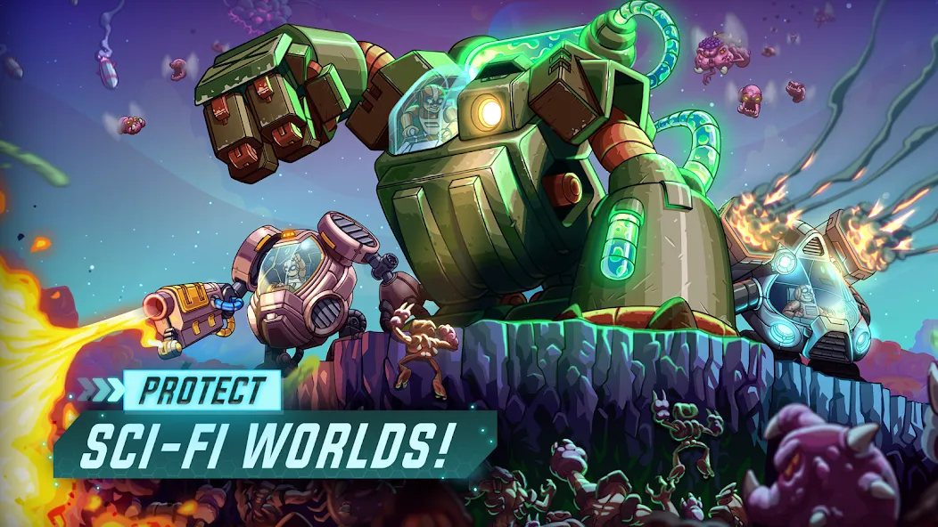 Iron Marines Offline Strategy МОД/Взлом [Много монет, Открытые уровни и Мега MOD] Screenshot 1
