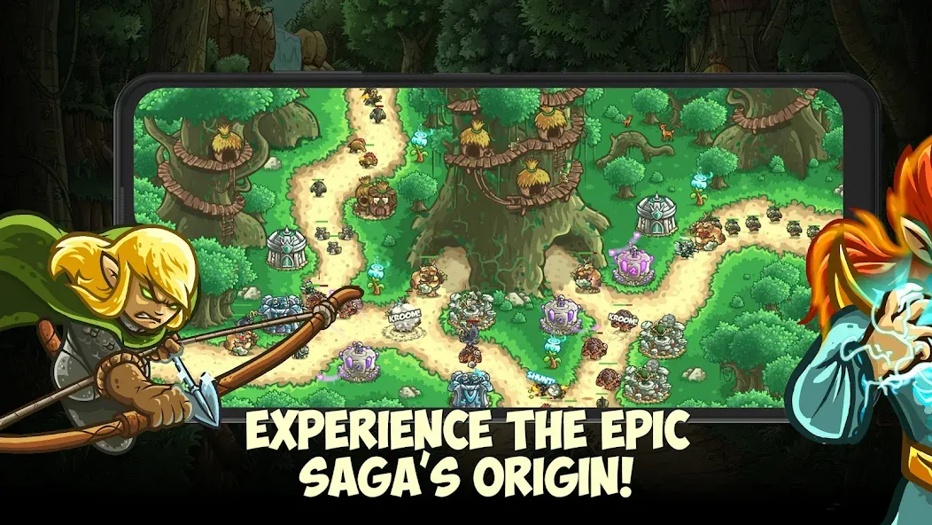 Kingdom Rush Origins TD (Кингдом Раш Ориджинс) МОД/Взлом [Много монет, Открытые уровни и Мега MOD] Screenshot 1