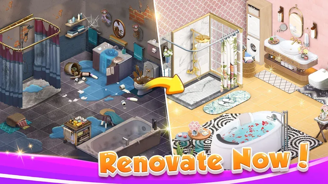 Solitaire Home Design (Солитер Хоум Дизайн) МОД/Взлом [Бесконечные деньги, Монеты и Мега MOD] Screenshot 4