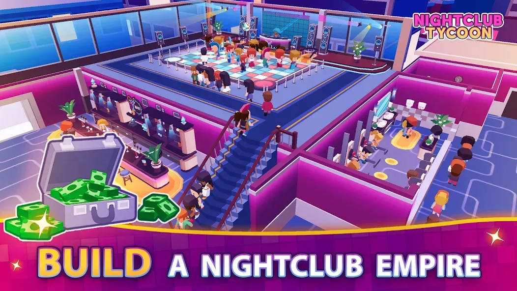 Nightclub Tycoon: Idle Empire МОД/Взлом [Меню, Бесконечные монеты и Открытые уровни] Screenshot 1