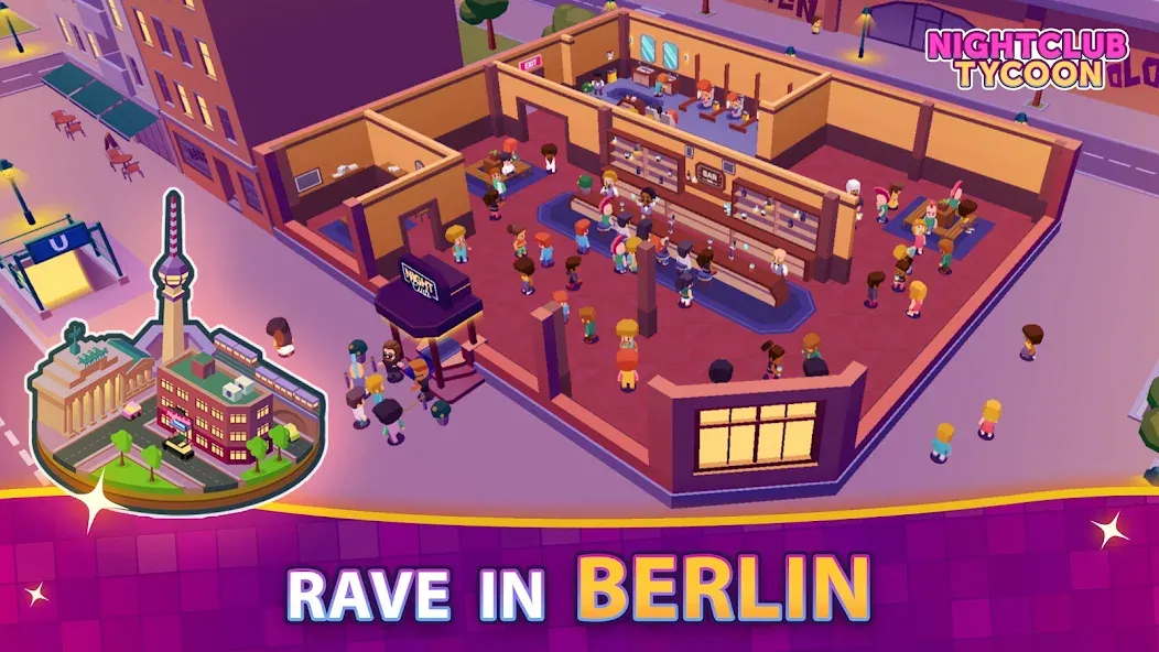 Nightclub Tycoon: Idle Empire МОД/Взлом [Меню, Бесконечные монеты и Открытые уровни] Screenshot 2
