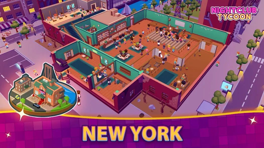 Nightclub Tycoon: Idle Empire МОД/Взлом [Меню, Бесконечные монеты и Открытые уровни] Screenshot 3
