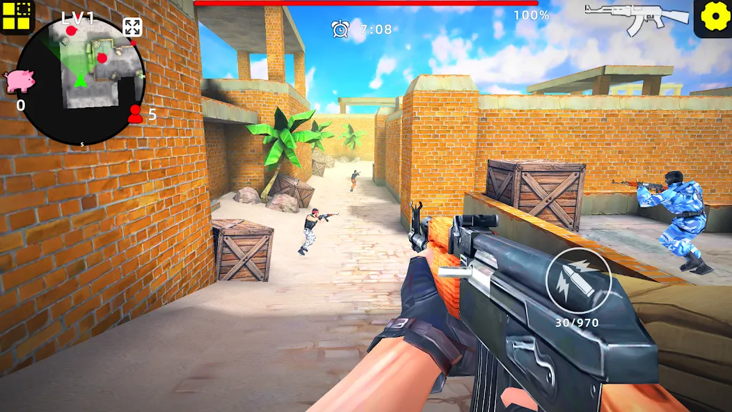 Gun Strike: FPS Shooter Game (Каунтер Атак) МОД/Взлом [Деньги, Монеты и Меню MOD] Screenshot 1