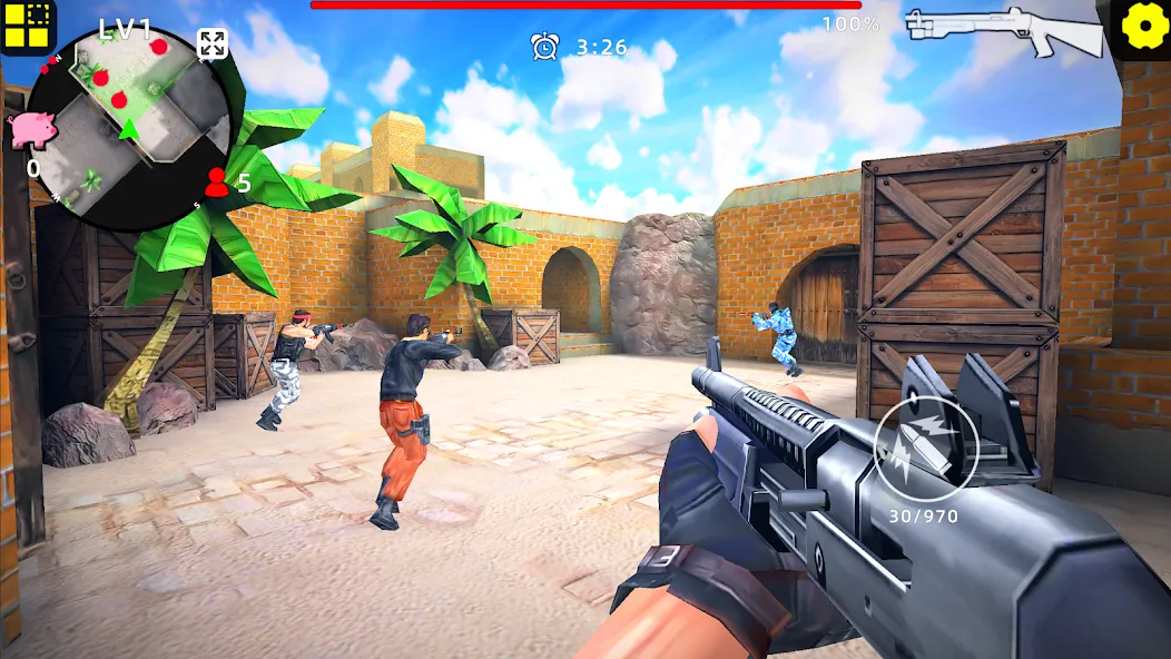 Gun Strike: FPS Shooter Game (Каунтер Атак) МОД/Взлом [Деньги, Монеты и Меню MOD] Screenshot 2