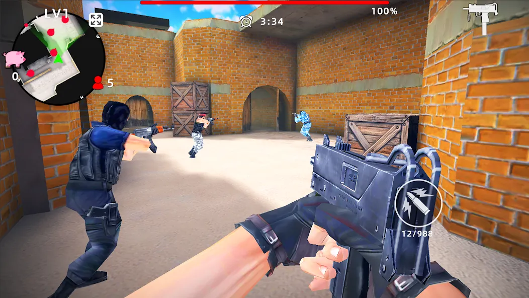 Gun Strike: FPS Shooter Game (Каунтер Атак) МОД/Взлом [Деньги, Монеты и Меню MOD] Screenshot 3