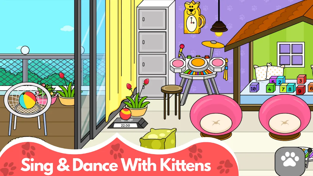 My Cat Town - Cute Kitty Games МОД/Взлом [Меню, Бесконечные монеты и Открытые уровни] Screenshot 4