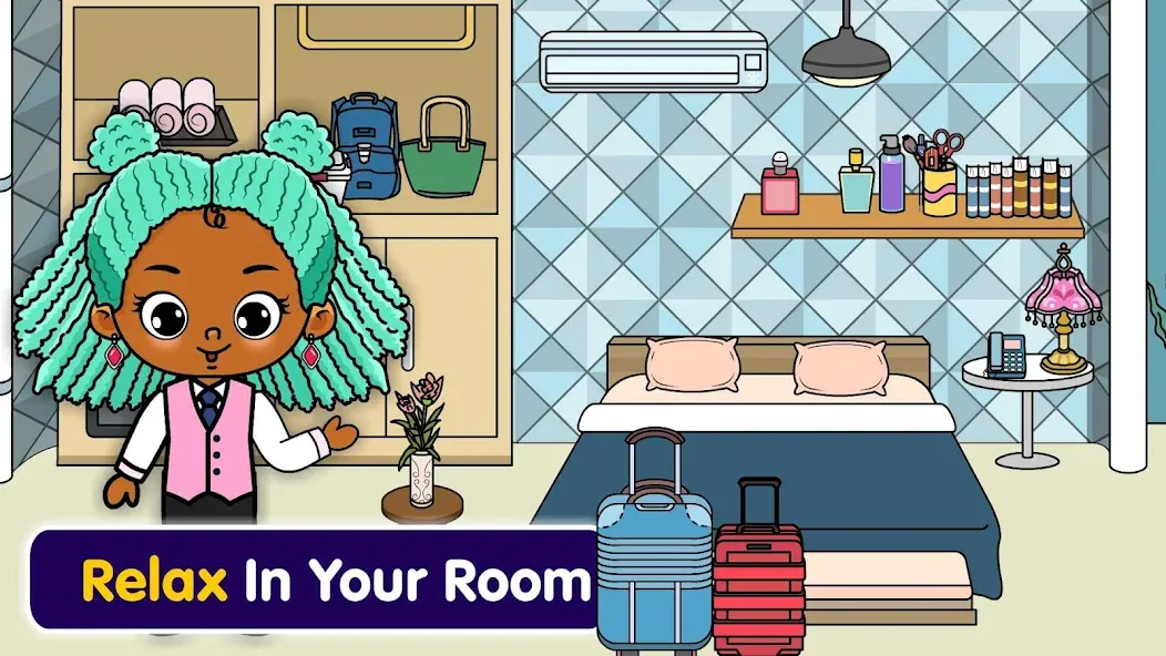 Tizi Town - My Hotel Games МОД/Взлом [Много денег, Монет и Все открыто] Screenshot 1