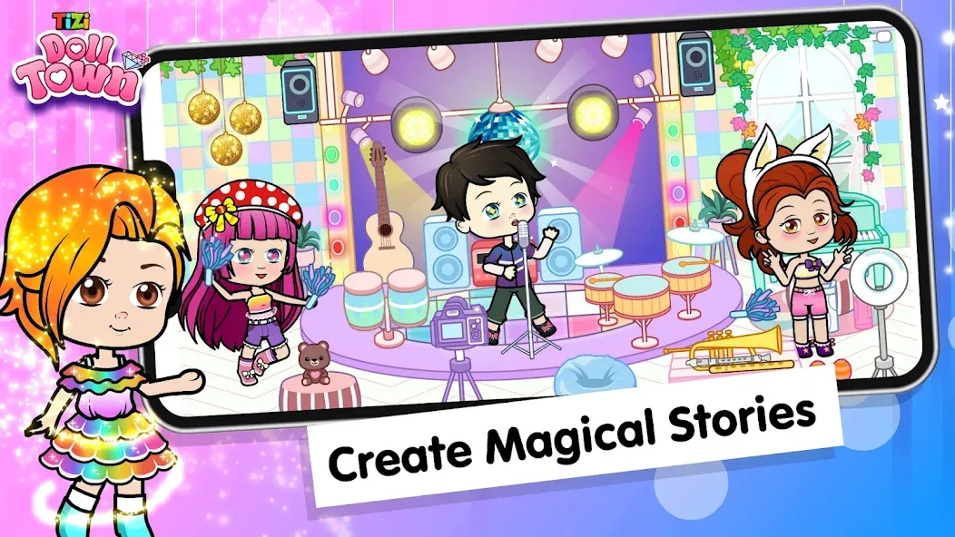 Tizi Town: Doll Dress Up Games МОД/Взлом [Все открыто, Дополнительные деньги и Меню MOD] Screenshot 5