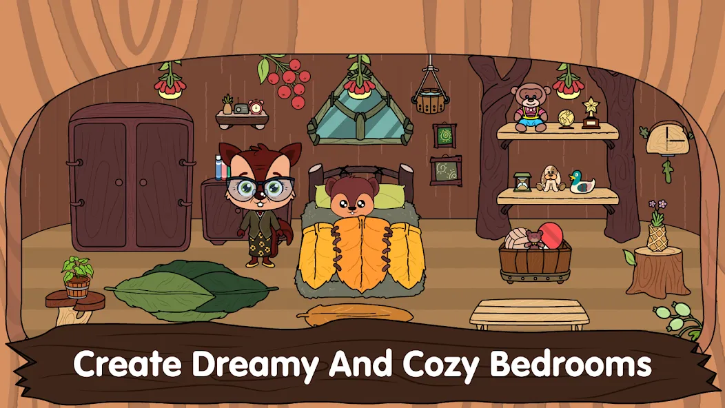 Animal Town - My Squirrel Home МОД/Взлом [Много монет, Открытые уровни и Мега MOD] Screenshot 2