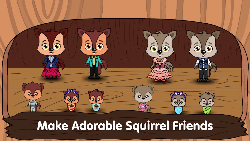 Animal Town - My Squirrel Home МОД/Взлом [Много монет, Открытые уровни и Мега MOD] Screenshot 3