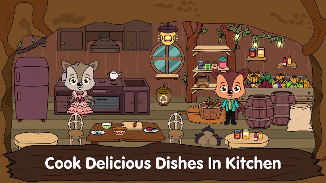 Animal Town - My Squirrel Home МОД/Взлом [Много монет, Открытые уровни и Мега MOD] Screenshot 5