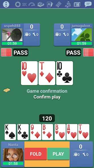 Thousand 1000 Online card game МОД/Взлом [Все открыто, Дополнительные деньги и Меню MOD] Screenshot 1
