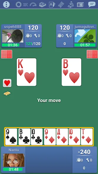 Thousand 1000 Online card game МОД/Взлом [Все открыто, Дополнительные деньги и Меню MOD] Screenshot 5