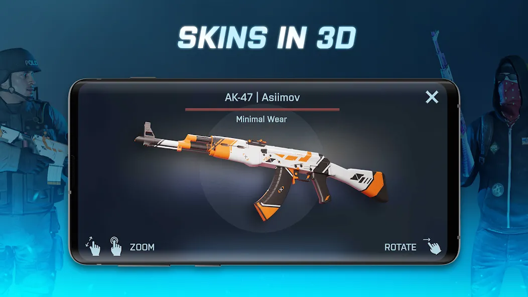 Case Opener - skins simulator (Кейс Опенер) МОД/Взлом [Все открыто, Дополнительные деньги и Меню MOD] Screenshot 1