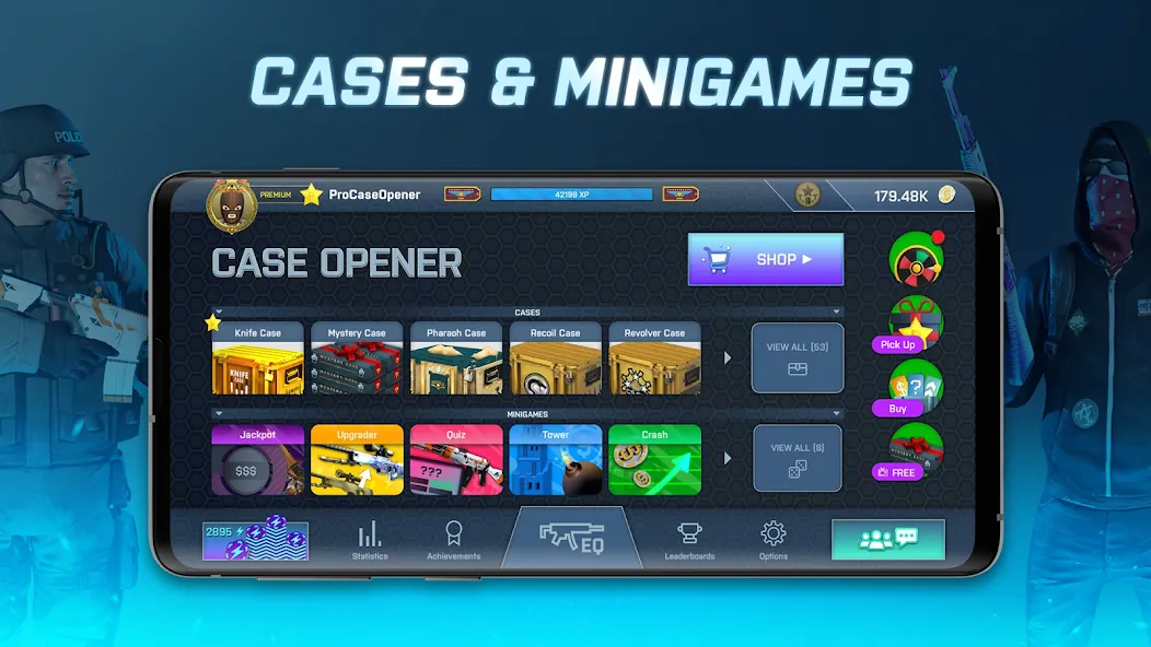 Case Opener - skins simulator (Кейс Опенер) МОД/Взлом [Все открыто, Дополнительные деньги и Меню MOD] Screenshot 2
