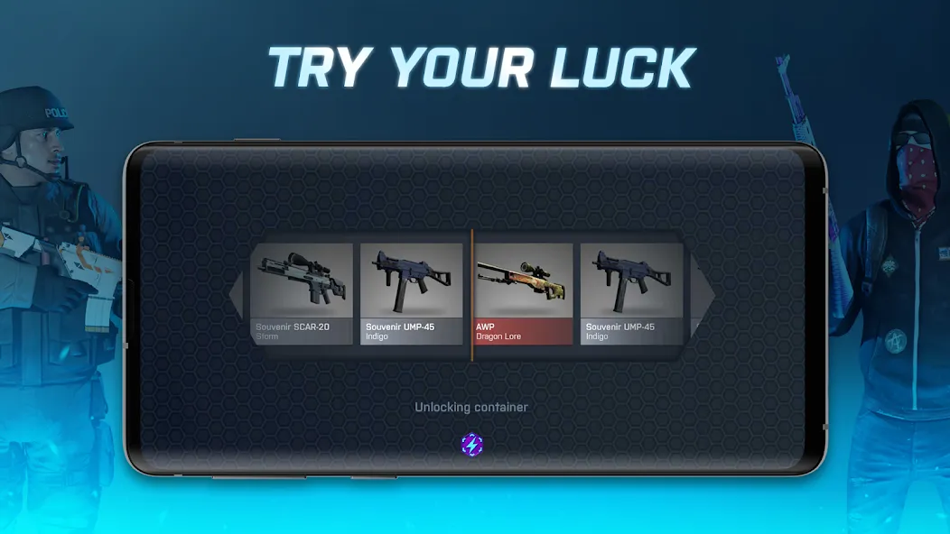 Case Opener - skins simulator (Кейс Опенер) МОД/Взлом [Все открыто, Дополнительные деньги и Меню MOD] Screenshot 3