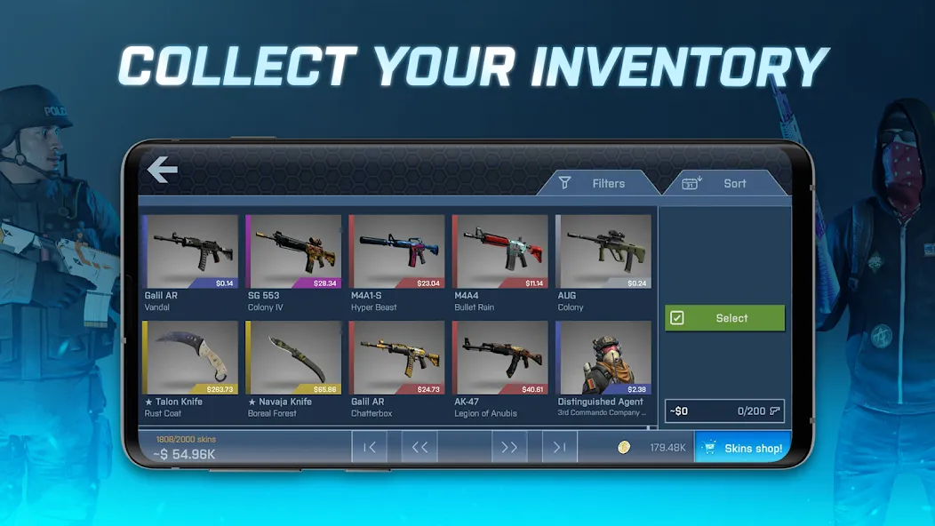 Case Opener - skins simulator (Кейс Опенер) МОД/Взлом [Все открыто, Дополнительные деньги и Меню MOD] Screenshot 4