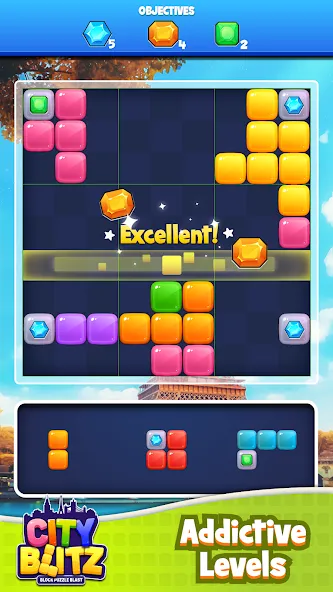 City Blitz-Block Puzzle Blast (Блок Головоломка Кинг) МОД/Взлом [Все открыто, Дополнительные деньги и Меню MOD] Screenshot 1