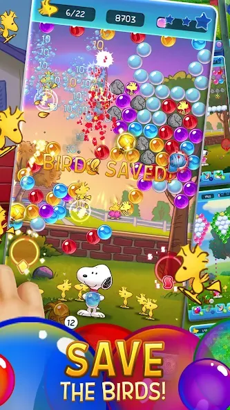 Bubble Shooter - Snoopy POP! (Бабл шутер) МОД/Взлом [Бесконечные деньги, Монеты и Мега MOD] Screenshot 2