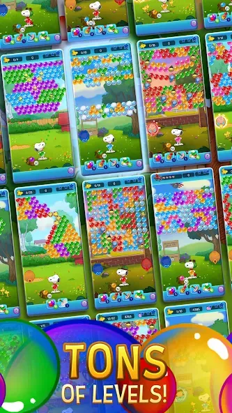 Bubble Shooter - Snoopy POP! (Бабл шутер) МОД/Взлом [Бесконечные деньги, Монеты и Мега MOD] Screenshot 3