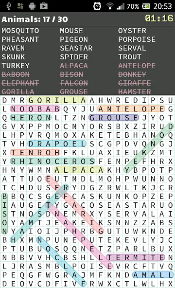 Word Search (Уорд Срч) МОД/Взлом [Все открыто, Дополнительные деньги и Меню MOD] Screenshot 2